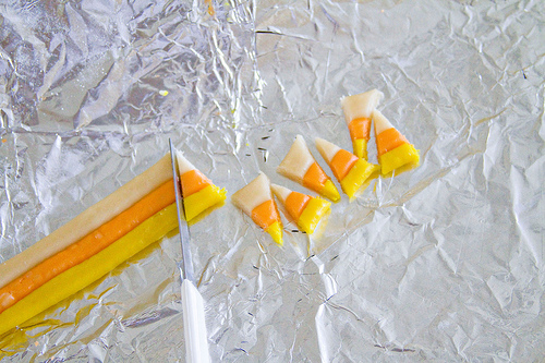 Homemade candy corn Halloween treats