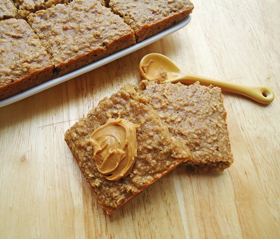 Peanut Butter Banana Oatmeal Squares