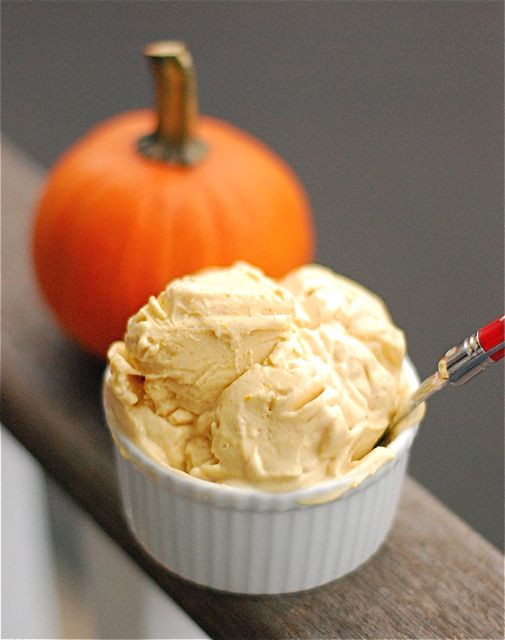 Pumpkin Frozen yogurt healthy skinny