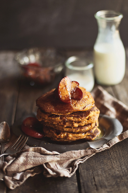 Whole Grain Pumpkin Pancakes fall