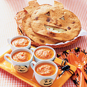 jack-o-lantern quesadillas