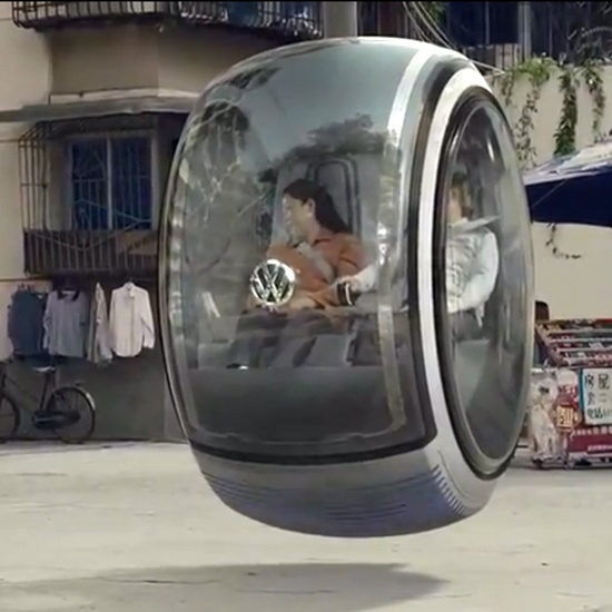 volkswagon floating car
