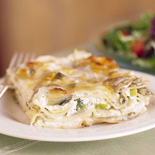 Artichoke Leek Lasagna