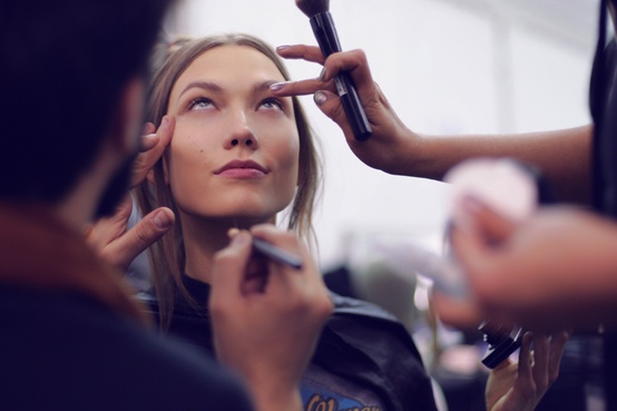 Karlie Kloss backstage