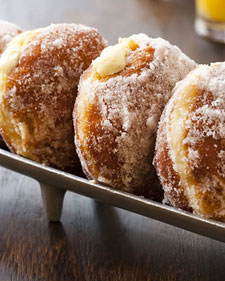 Vanilla cream filled donuts
