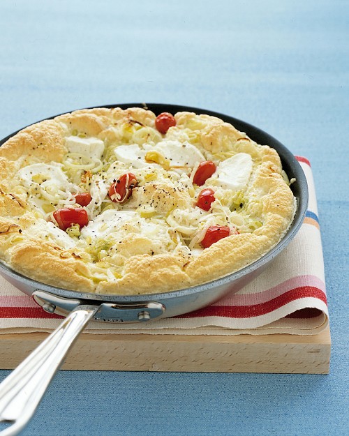 tomato leek frittata
