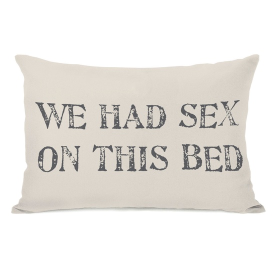 funny guestroom pillow
