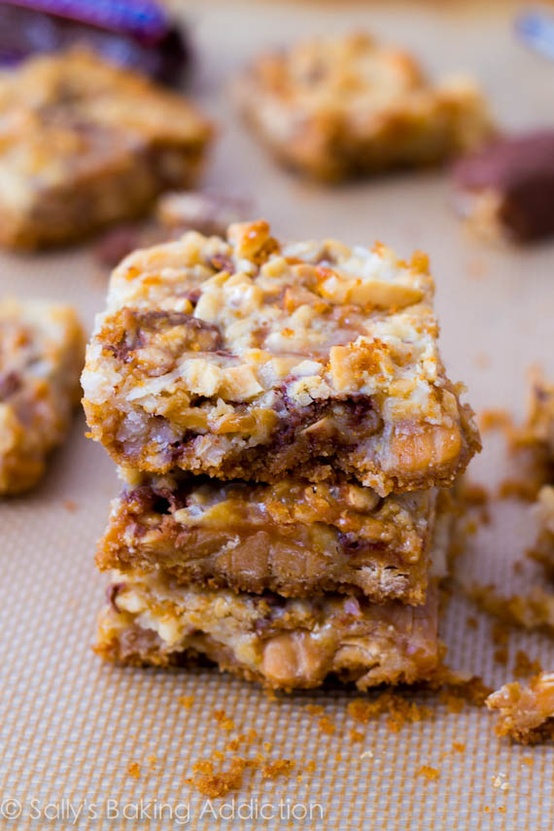 Caramel Snickers 7 Layer Bars