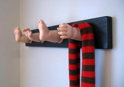 baby limbs creepy coat rack