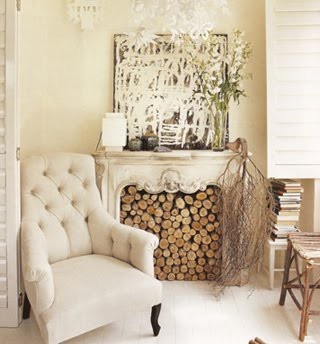 faux fireplace