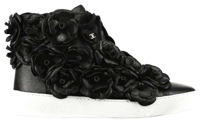 chanel floral sneakers