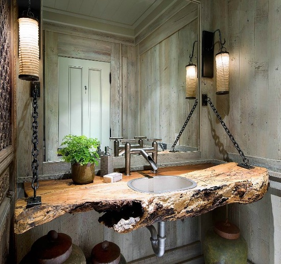 rustic bathroom