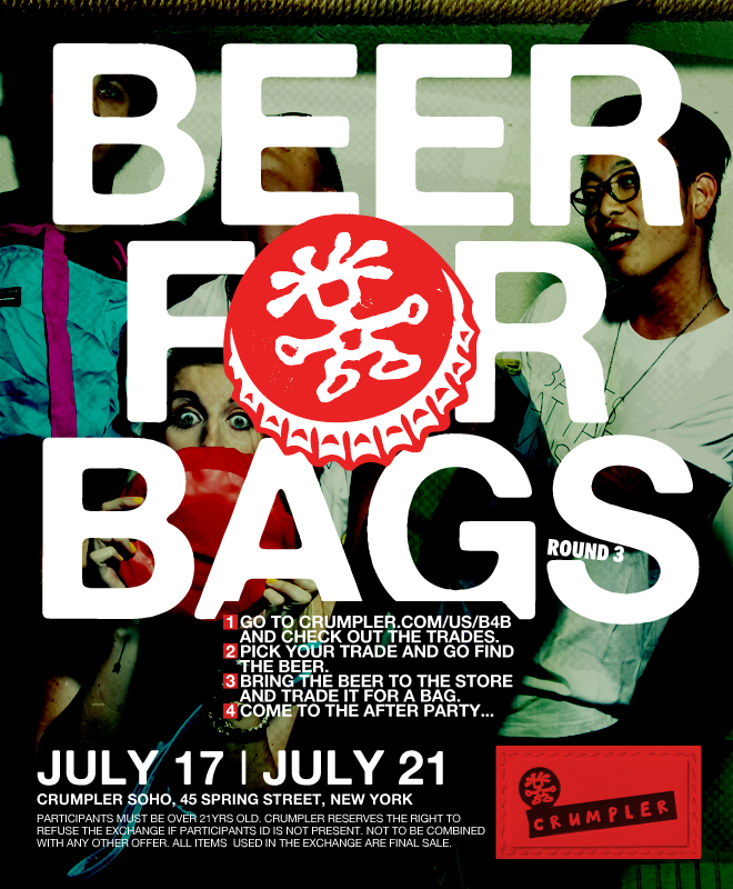 Beer for Bags at Crumpler