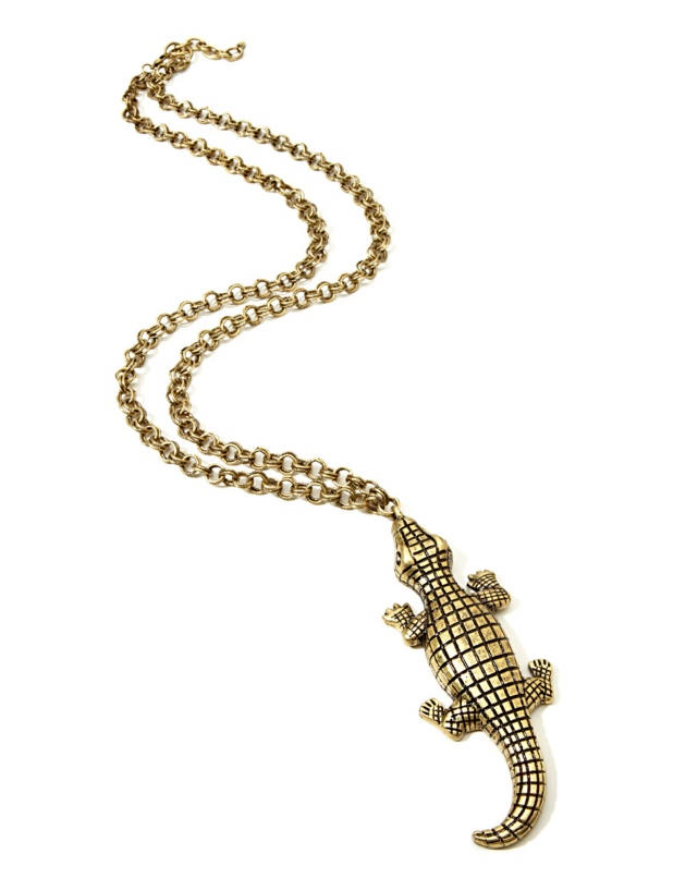 Rara Avis by Iris Apfel "Large Gator" Drop Necklace