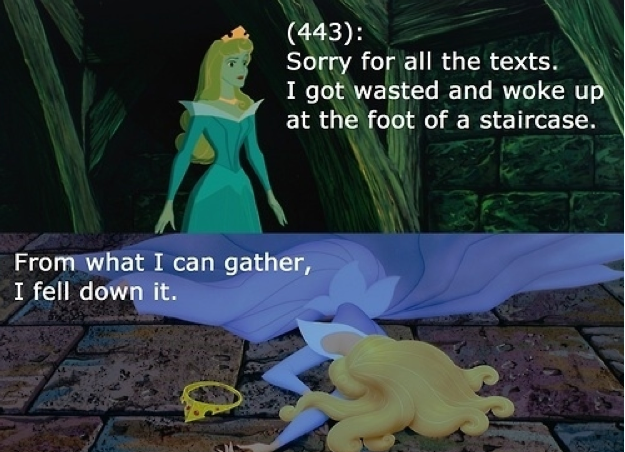 disney princess texts from last night