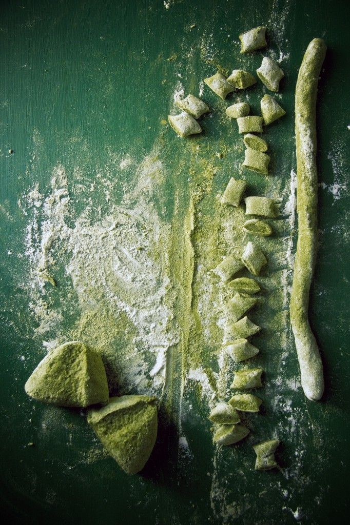 Matcha gnocchi