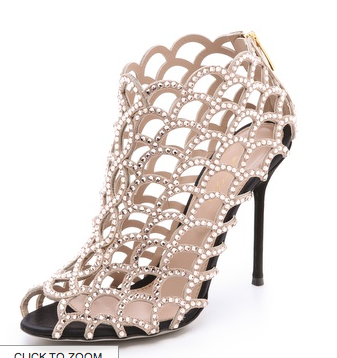 sergio rossi crystal lattice booties