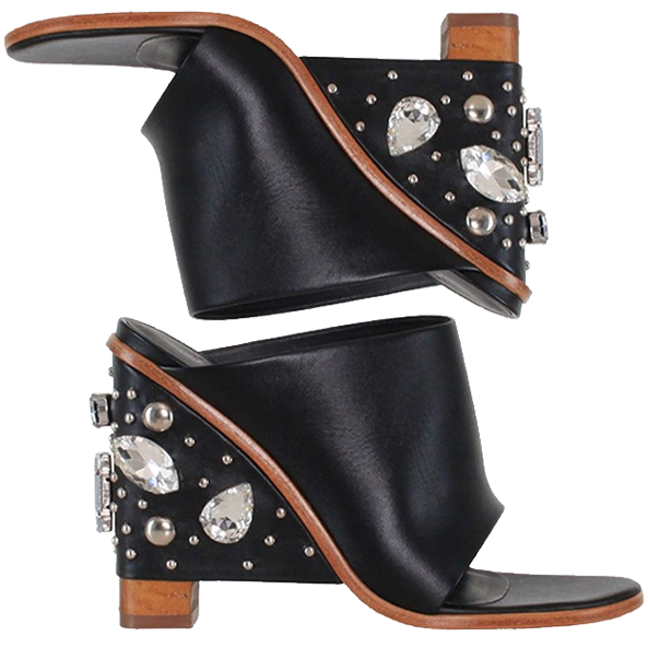 Tibi Crystal Mule Wedge