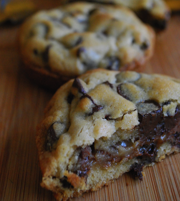 Deep Dish Chocolate Chip Caramel-Filled Cookies