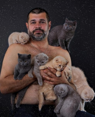 awkward men and pets