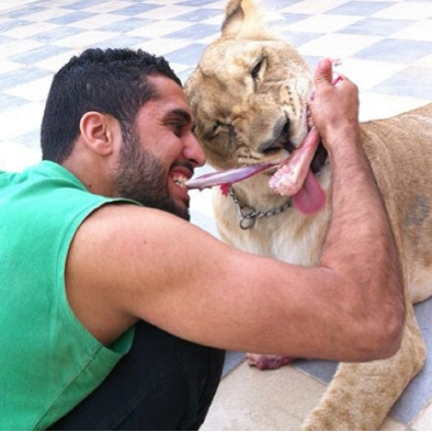 rich guys with lions on instagram