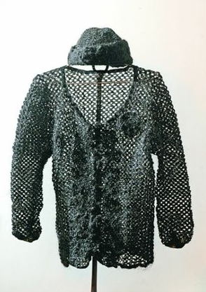 human hair coat and hat