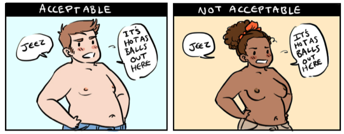 bare breasts double standard