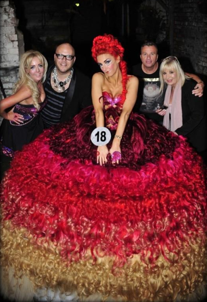 human hair wedding dress