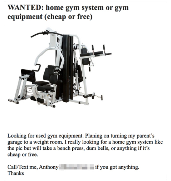 craigslist benchpress troll