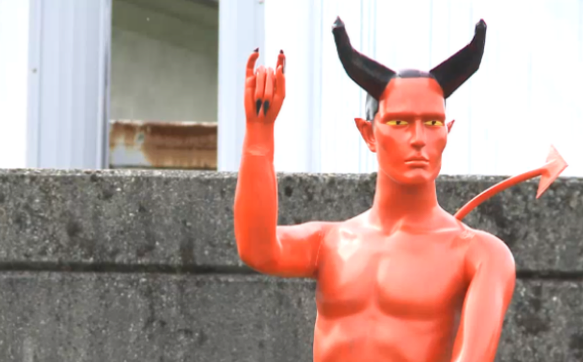 devil dick statue