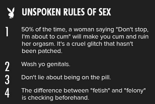 rules of sex