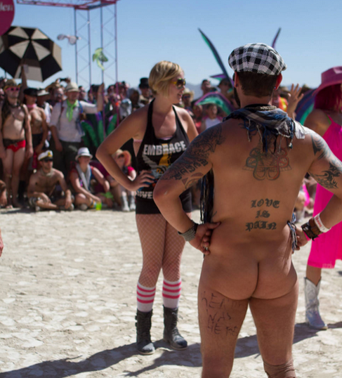 burning man erection contest