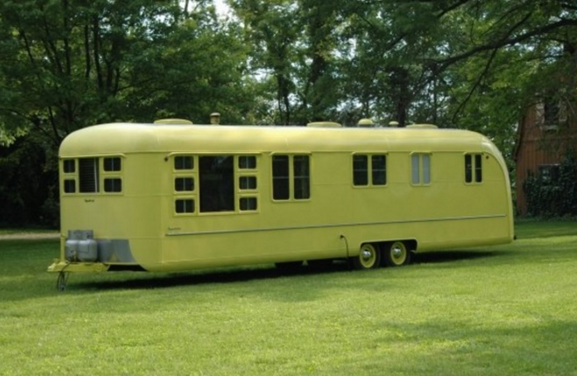 abandoned vintage camper