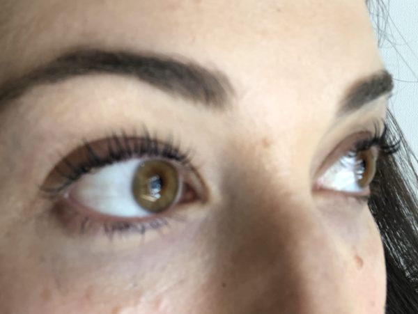 After eyelash lift and tint