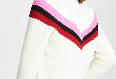 milly varsity sweater pink