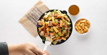 just salad black bowl