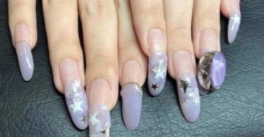 grown out acrylic nails