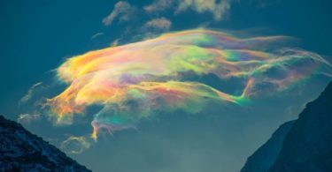 iridescent clouds