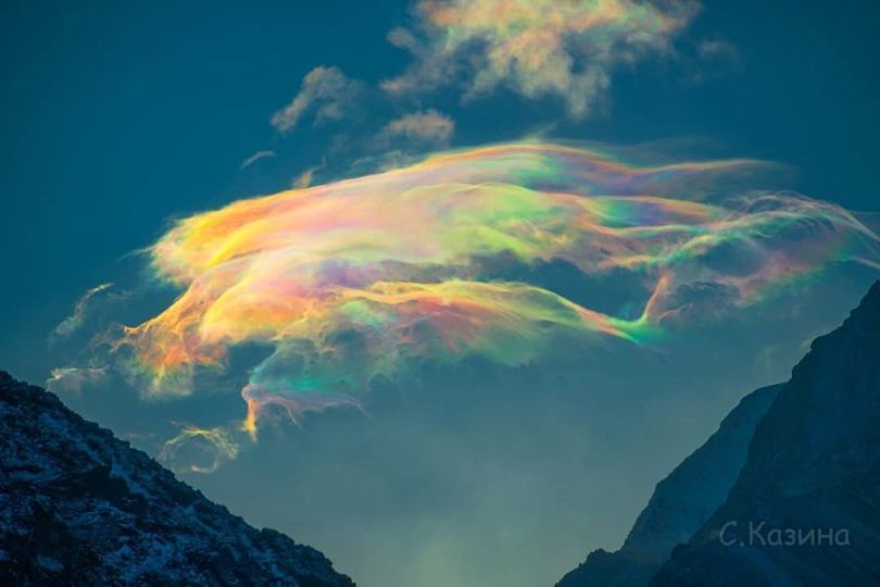 iridescent clouds