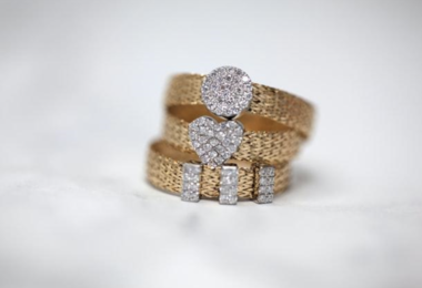 white sapphire and moissanite