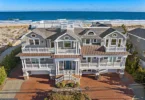 Renovated LBI Beach Mansion, exterior of 6601 Ocean Blvd, Long Beach Township, NJ